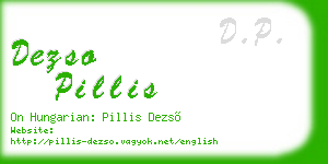 dezso pillis business card